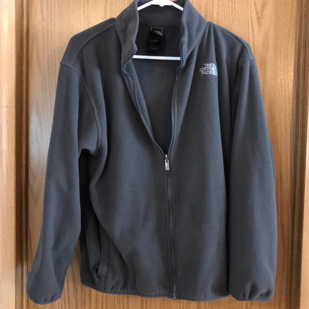 Boys XL North Face fleece jacket grey-brown —